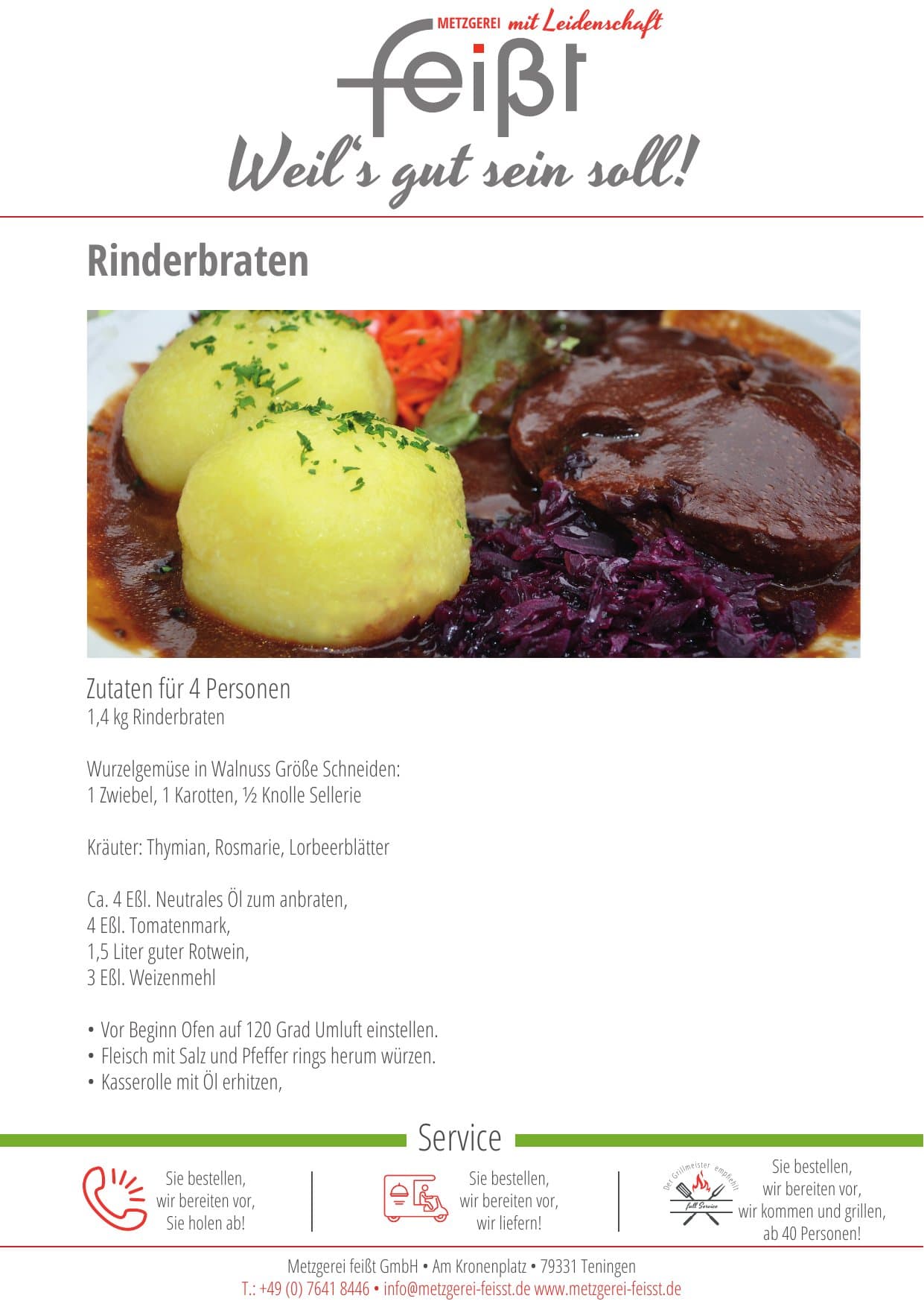 Rinderbraten — Rezeptkarte — Seite 1 von 2