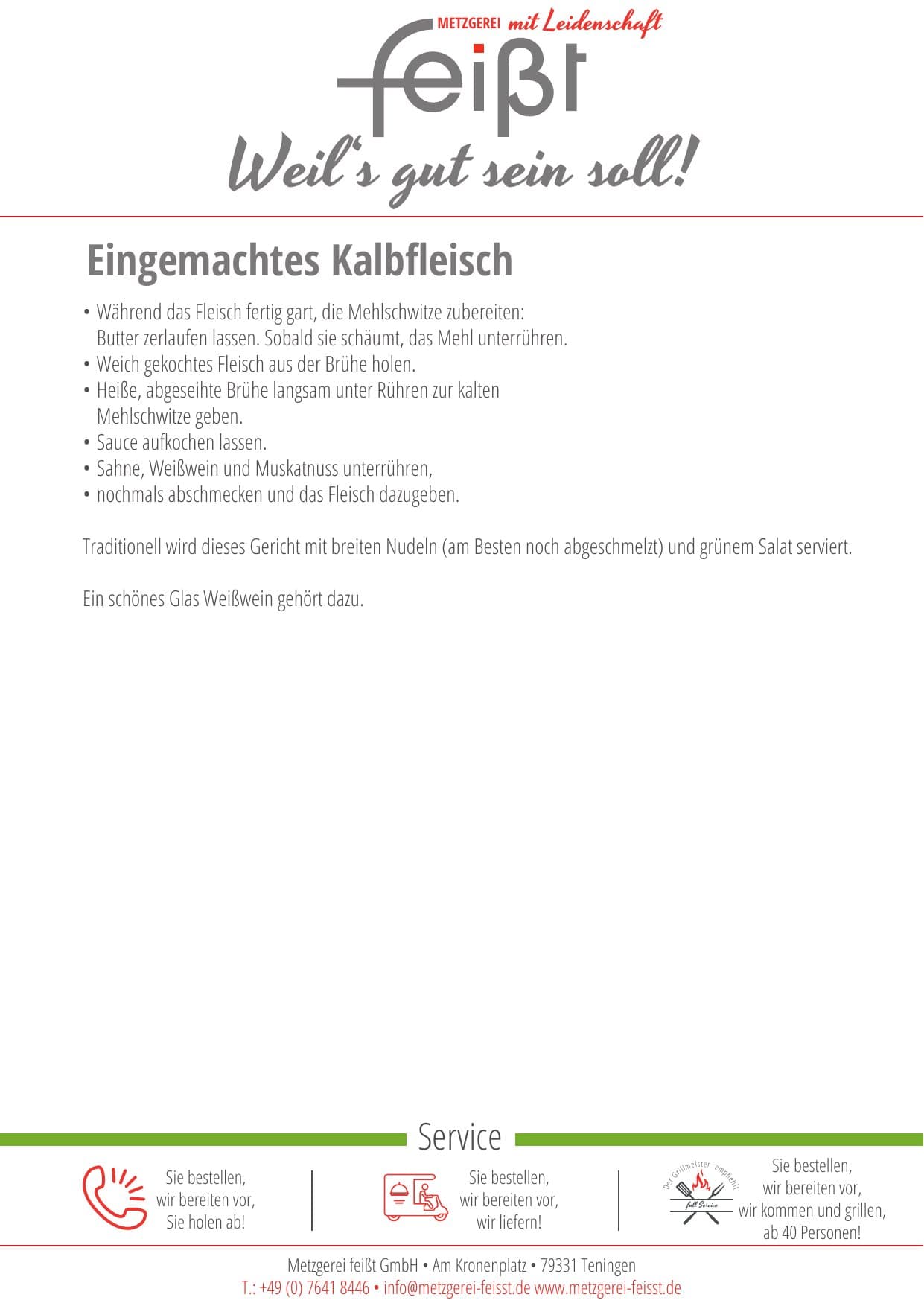 Eingemachtes Kalbfleisch — Rezeptkarte — Seite 2 von 2