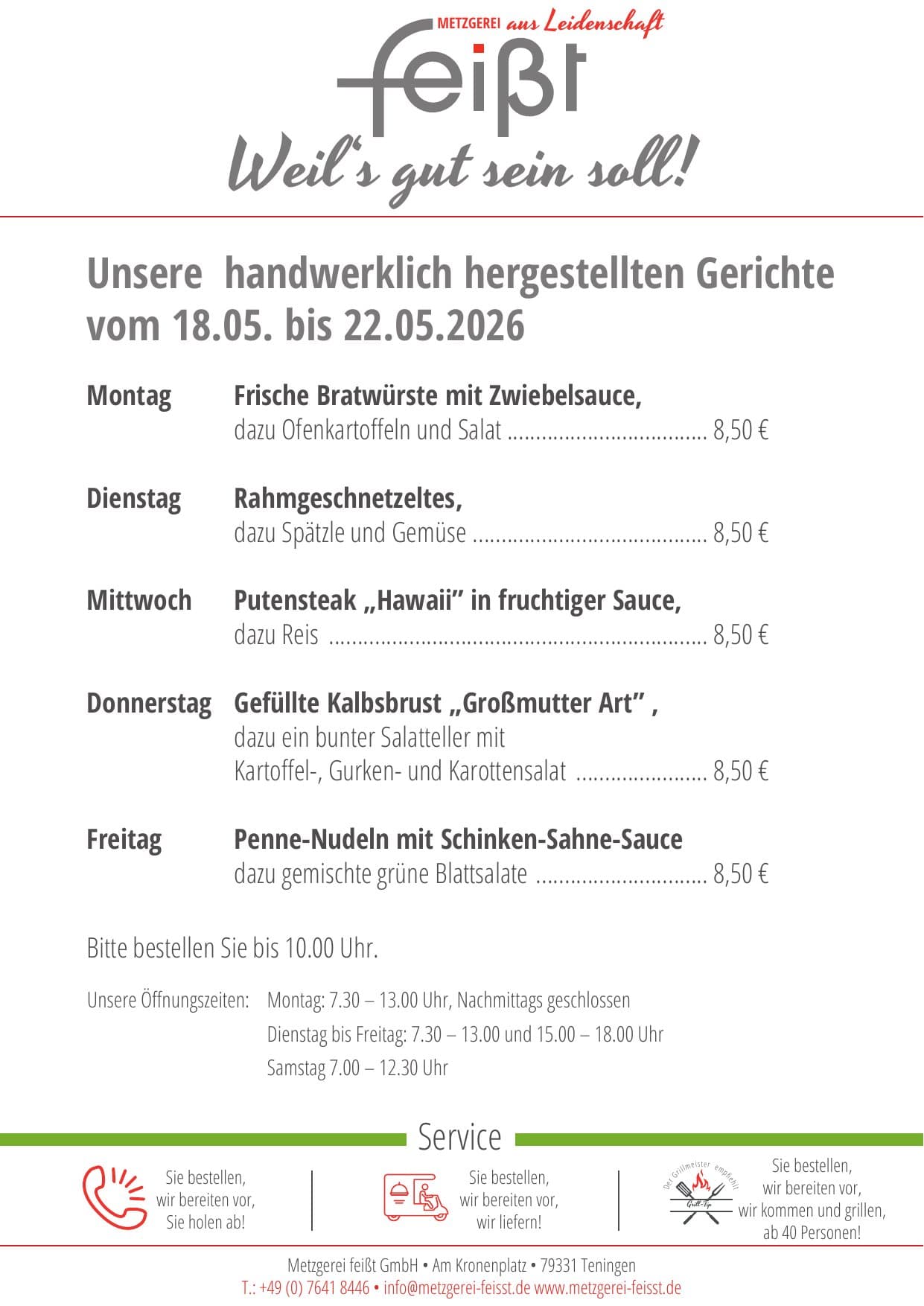 Mittagstisch der Woche